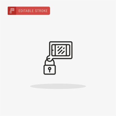 Akıllı telefon ikon vektörü. Sunum için akıllı telefon simgesi.