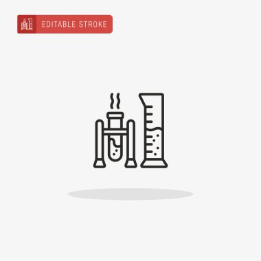 Deney simgesi vektörü. Sunum için deney simgesi.