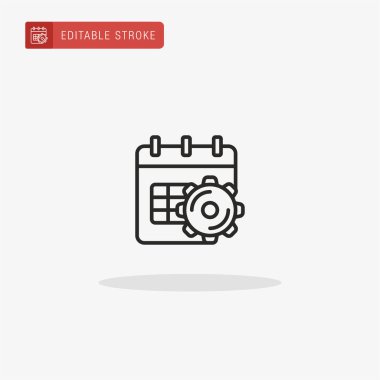 Takvim simgesi vektörü. Sunum için takvim simgesi.