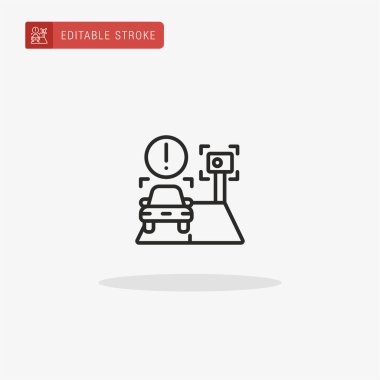 Hız Kamerası simge vektörü. Sunum için Hız Kamerası simgesi.