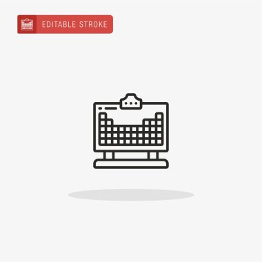 Periyodik Tablo ikon vektörü. Sunum için periyodik Tablo simgesi.