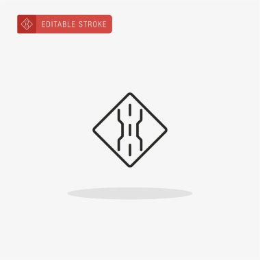 Dar Yol ikon vektörü. Sunum için Dar Yol simgesi.