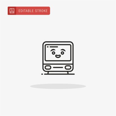 Bilgisayar simgesi vektörü. Sunum için bilgisayar simgesi.