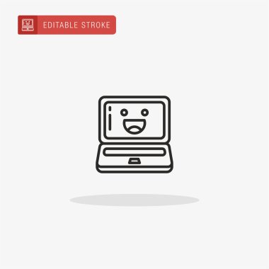 Bilgisayar simgesi vektörü. Sunum için bilgisayar simgesi.