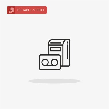 Sesli mesaj simgesi vektörü. Sunum için sesli mesaj simgesi.