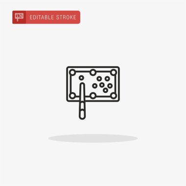 Bilardo ikonu vektörü. Sunum için bilardo simgesi.