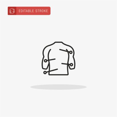 Akupunktur simgesi vektörü. Sunum için akupunktur simgesi.