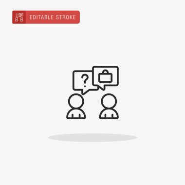 Görev Arama simgesi vektörü. Sunum için Görev Araması simgesi.