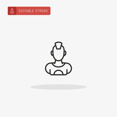 Erkek ikon vektörü. Sunum için erkek simgesi.