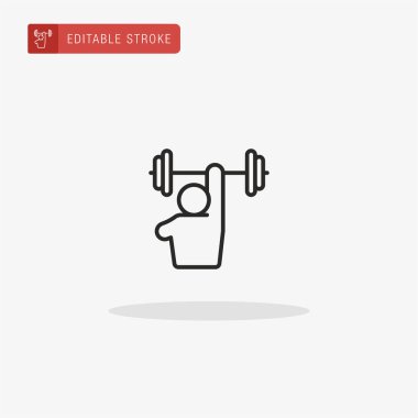 Ağırlık kaldırma simgesi vektörü. Sunum için Ağırlık Kaldırma simgesi.