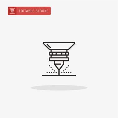 Lazer ikon vektörü. Sunum için lazer simgesi.