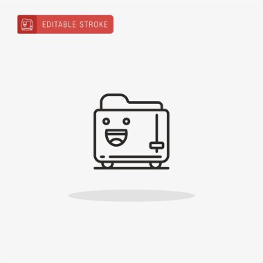 Tost makinesi ikon vektörü. Sunum için tost makinesi simgesi.