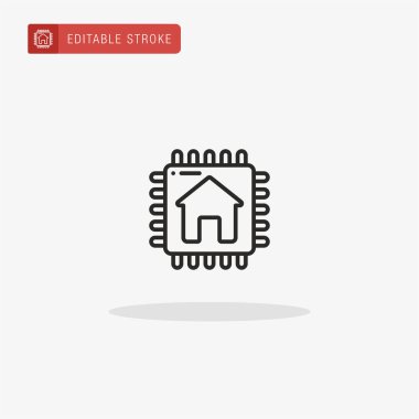 İşlemci simgesi vektörü. Sunum için İşlemci simgesi.