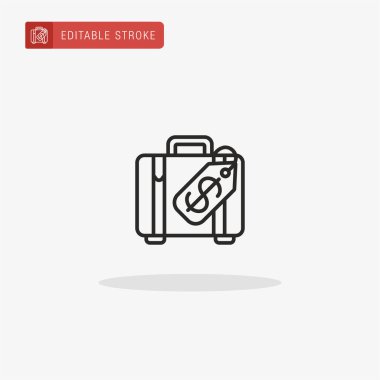 Seyahat simgesi vektörü. Sunum için seyahat simgesi.