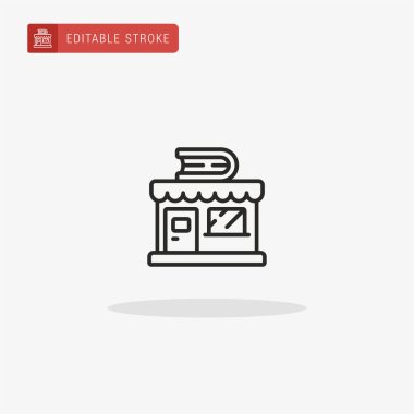 Kitap Dükkanı ikon vektörü. Sunum için Kitap Dükkanı simgesi.