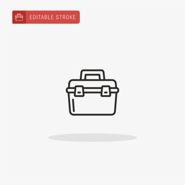 Araç kutusu simge vektörü. Sunum için araç kutusu simgesi.