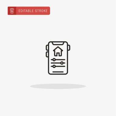 Domotik ikon vektörü. Sunum için Domotics simgesi.