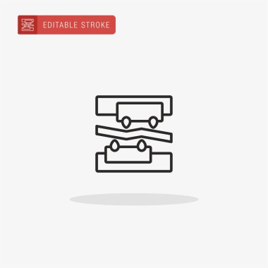 Metal ikon vektörü. Sunum için metal simgesi.