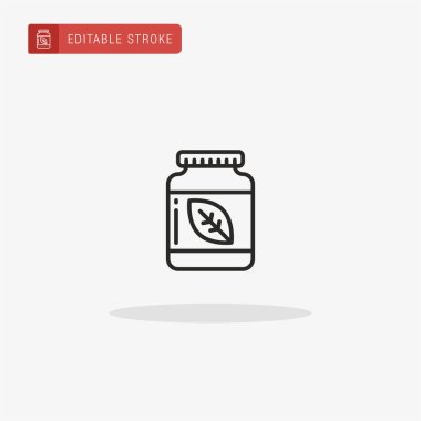 Homeopati ikon vektörü. Sunum için Homeopati simgesi.