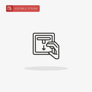 Alarm simgesi vektörünü ateşle. Sunum için Yangın Alarmı simgesi.