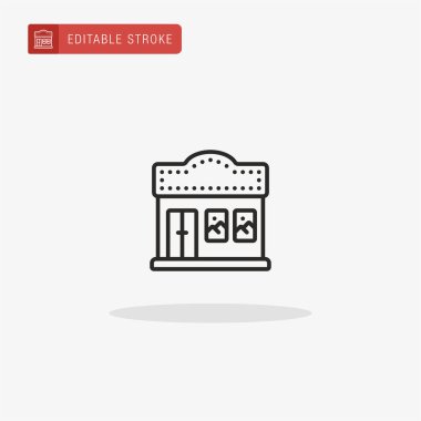 Sinema simgesi vektörü. Sunum için sinema simgesi.