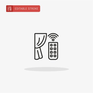 Uzaktan Denetim simgesi vektörü. Sunum için Uzak Denetim simgesi.