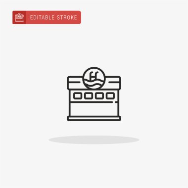 Yüzme ikonu vektörü. Sunum için yüzme simgesi.