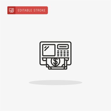 ATM simgesi vektörü. Sunum için ATM simgesi.