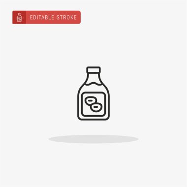 Soya Sütü ikonu vektörü. Sunum için Soya Sütü simgesi.