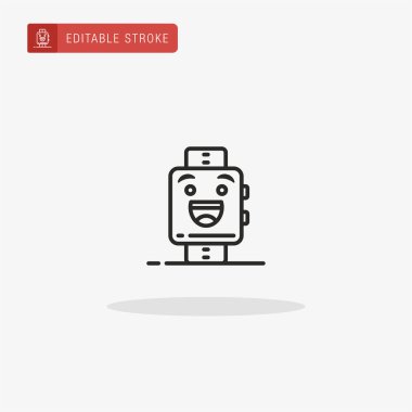 Akıllı ikon vektörü. Sunum için Smartwatch simgesi.