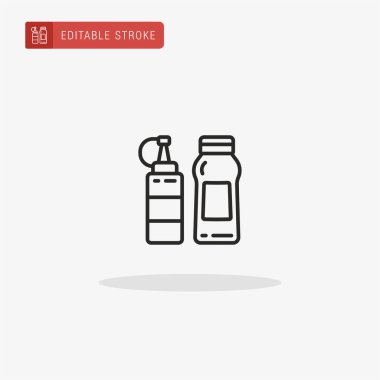 Sos simgesi vektörü. Sunum için sos simgesi.