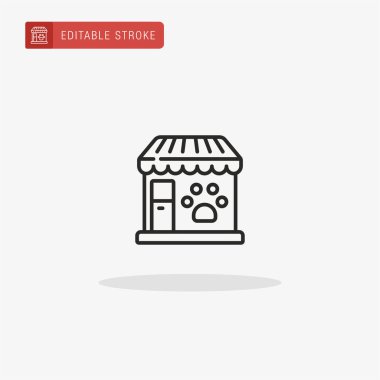 Evcil hayvan dükkânı ikon vektörü. Sunum için Pet Shop simgesi.