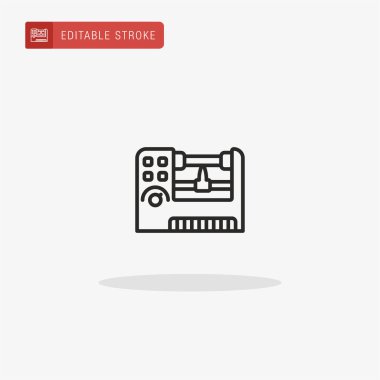 Milling Machine ikon vektörü. Sunum için Milling Machine simgesi.