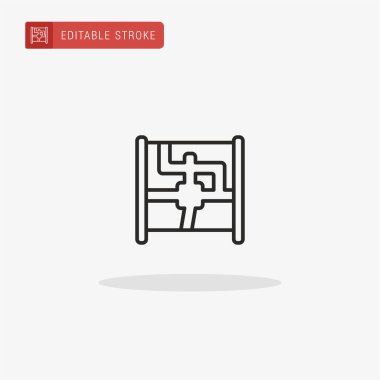 Simge vektörünü haritala. Sunum için harita simgesi.