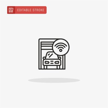 Garaj simgesi vektörü. Sunum için garaj simgesi.