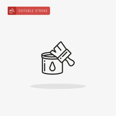 Vernik ikon vektörü. Sunum için vernik simgesi.