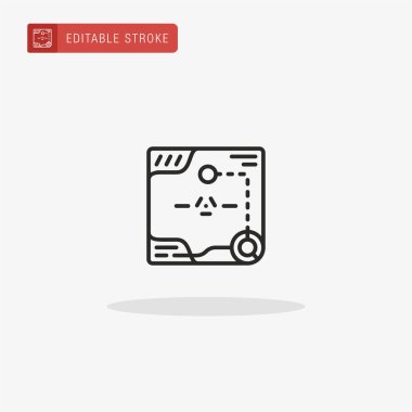 Uzaylı ikon vektörü. Sunum için uzaylı simgesi.