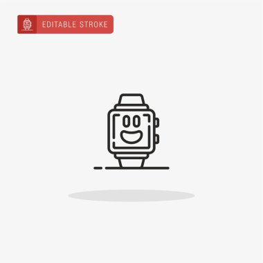 Akıllı ikon vektörü. Sunum için Smartwatch simgesi.