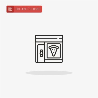 Pizza Dükkanı ikon vektörü. Sunum için Pizza Dükkanı simgesi.