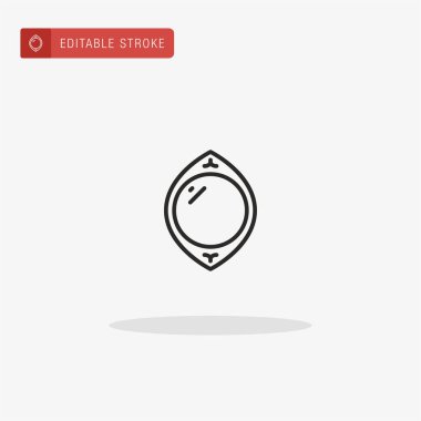 Kare simgesi vektörü. Sunum için çerçeve simgesi.