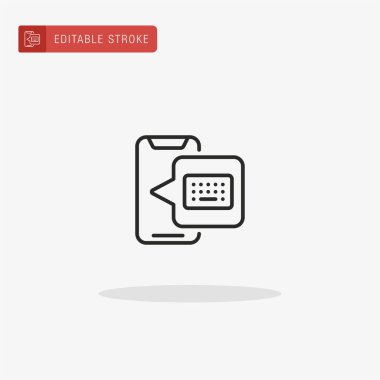 Klavye simgesi vektörü. Sunum için klavye simgesi.