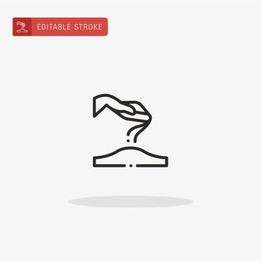 Kum ikonu vektörü. Sunum için kum simgesi.