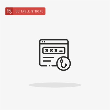 Simge vektörü çiziliyor. Sunum için Phishing simgesi.