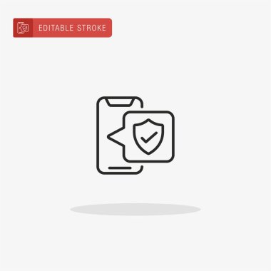 Güvenlik simgesi vektörü. Sunum için güvenlik simgesi.