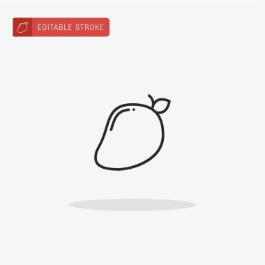 Mango ikon vektörü. Sunum için mango simgesi.