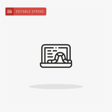 Solucan ikonu vektörü. Sunum için solucan simgesi.