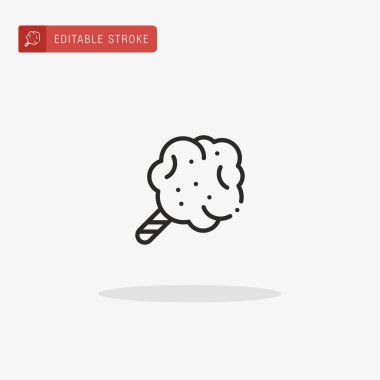 Pamuk Şeker ikon vektörü. Sunum için Pamuk Şeker simgesi.