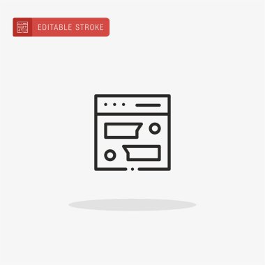 Web sitesi simge vektörü. Sunum için web sitesi simgesi.