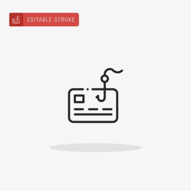 Simge vektörü çiziliyor. Sunum için Phishing simgesi.