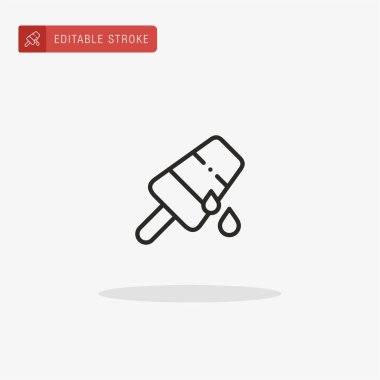 Buzlu şeker ikonu vektörü. Sunum için buz çubuğu simgesi.